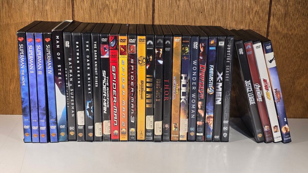 Superhero DVD Movie Lot 28 Marvel DC Superman Batman Spider-Man X-Men Thor